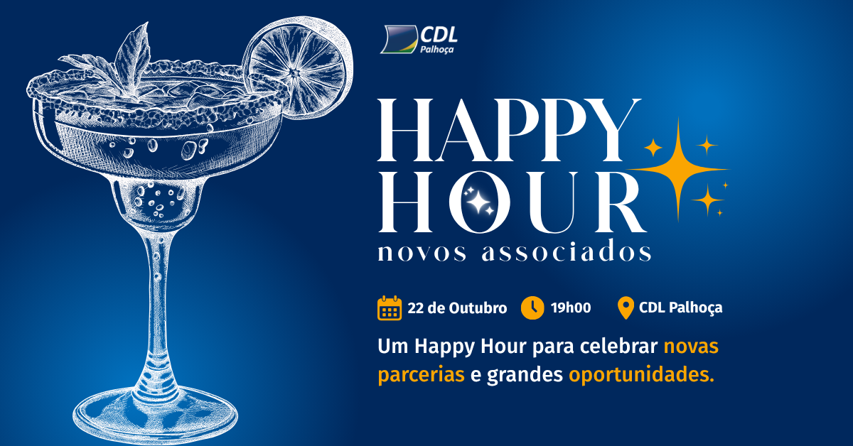 | Happy Hour para novos associados